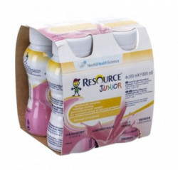 RESOURCE Resource Junior Fibre perorální roztok Jahoda 4 x 200 ml