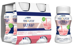 RESOURCE Resource Ultra+HP Jahodová příchuť .por.sol. 4 x 125 ml