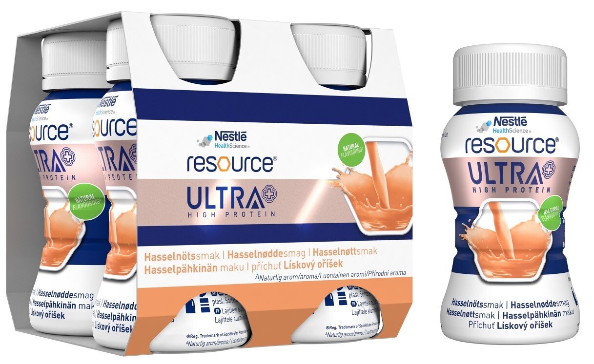 RESOURCE Ultra+HP Lískooříšková příchuť por.s. 4 x 125 ml