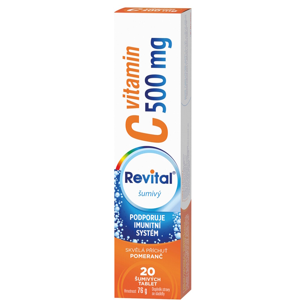 REVITAL Vitamin C 500 mg pomeranč 20 šumivých tablet