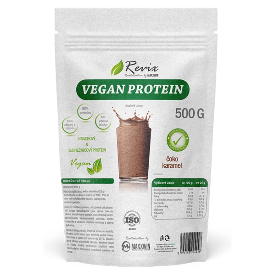 REVIX Vegan protein čoko-karamel 500 g