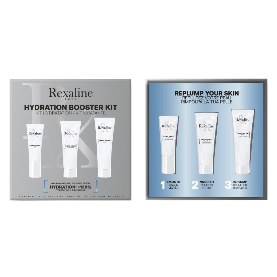 REXALINE Hydra Shock Cestovní set pro obnovu hydratace pleti 3 ks