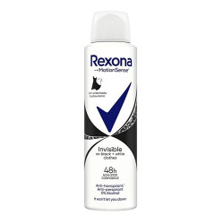 REXONA Invisible on Black + White Clothes Antiperspirant sprej 150 ml