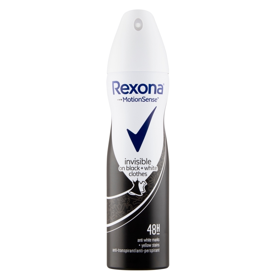 REXONA Invisible on Black + White Clothes Antiperspirant sprej 150 ml