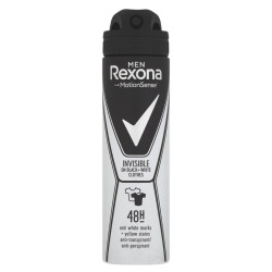 REXONA nvisible on Black+White clothes men antiperspirant sprej 150 ml