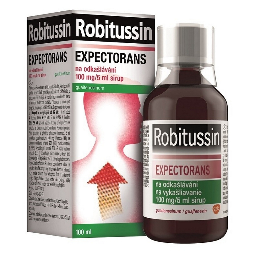 ROBITUSSIN Expectorans na odkašlávání sirup 100 ml 100 mg/5 ml
