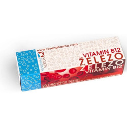 ROSEN PHARMA Železo + vitamin B12 20 šumivých tablet