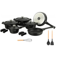 Royalty Sada nádobí 17 ks, černá