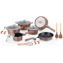 Royalty Sada nádobí 17 ks CLICK systém, copper