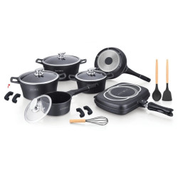 Royalty Sada nádobí 18 ks, černá