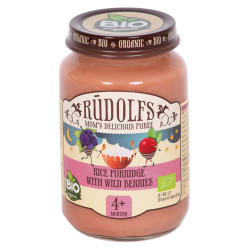 RUDOLFS Bio rýžová kaše s lesními plody 4m+ 190 g