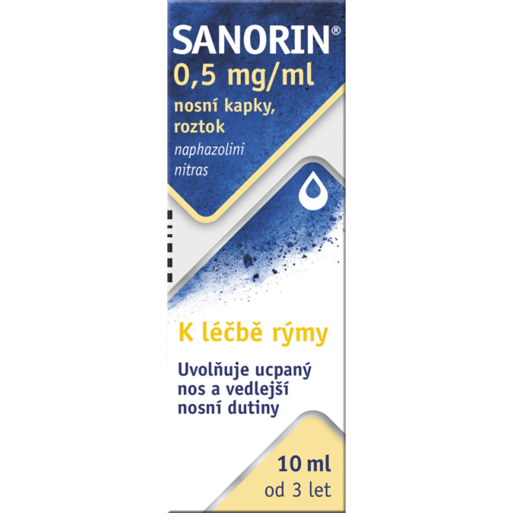 Sanorin 0,5 mg/ml nosní kapky, roztok 10 ml