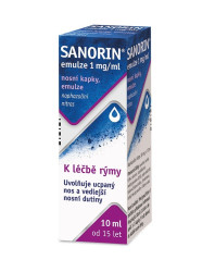 SANORIN 1 mg/ml nosní kapky, emulze 10 ml
