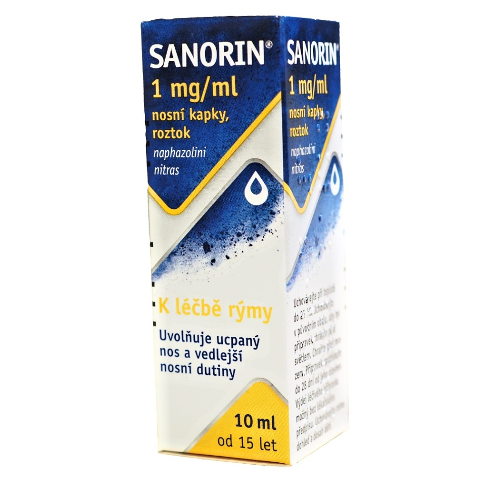 SANORIN 1mg/ml nosní kapky, roztok 10 ml