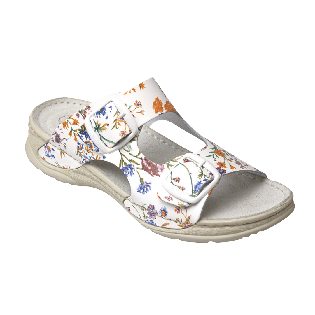 SANTE Dámské pantofle D/10/FLORA BÍLÁ v.41