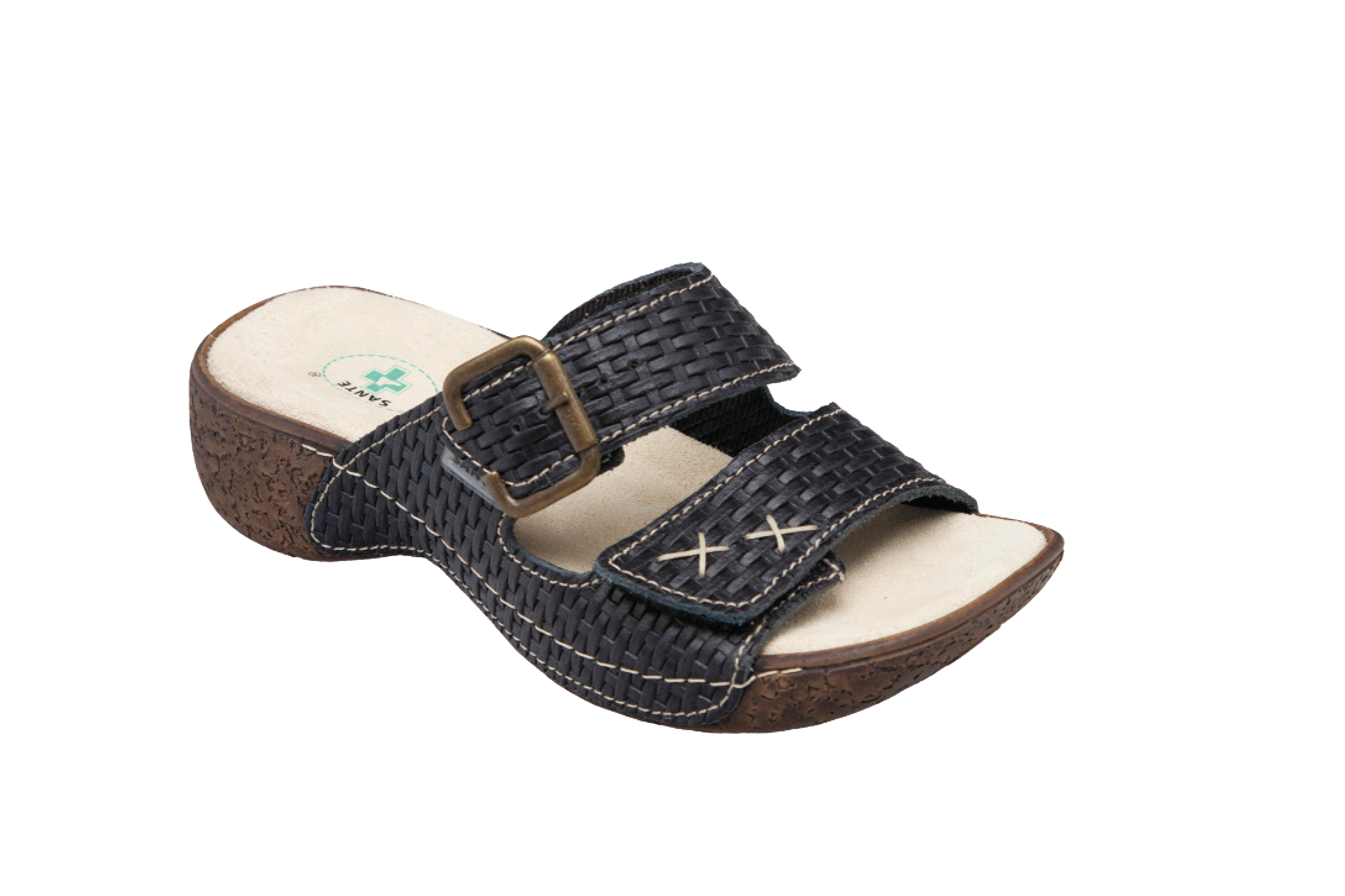 SANTE Dámské pantofle N/109/1/06 Černá v.41