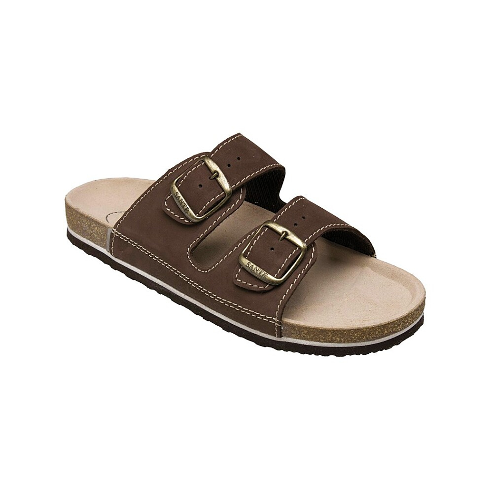 SANTÉ Pánské pantofle hnědé 1 pár, Velikost obuvi: 42