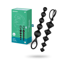 Satisfyer Love Beads – anální kuličky, černé