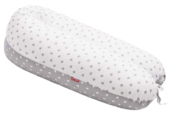 SCAMP Kojící polštář Little heart White Grey