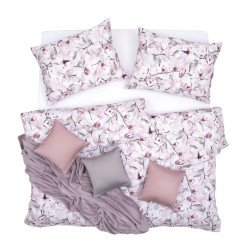 SCANquilt povlečení SATÉN DESIGN magnolie pudrová 140 x 200/70 x 90 cm