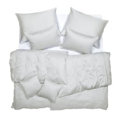 SCANquilt povlečení SATÉN TENCEL PLUS světle šedá 140 x 200/70 x 90 cm