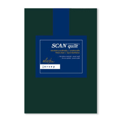 SCANquilt prostěradlo JERSEY ELASTIC LYCRA tmavě zelená 90 x 200 cm na výšku matrace až 30 cm