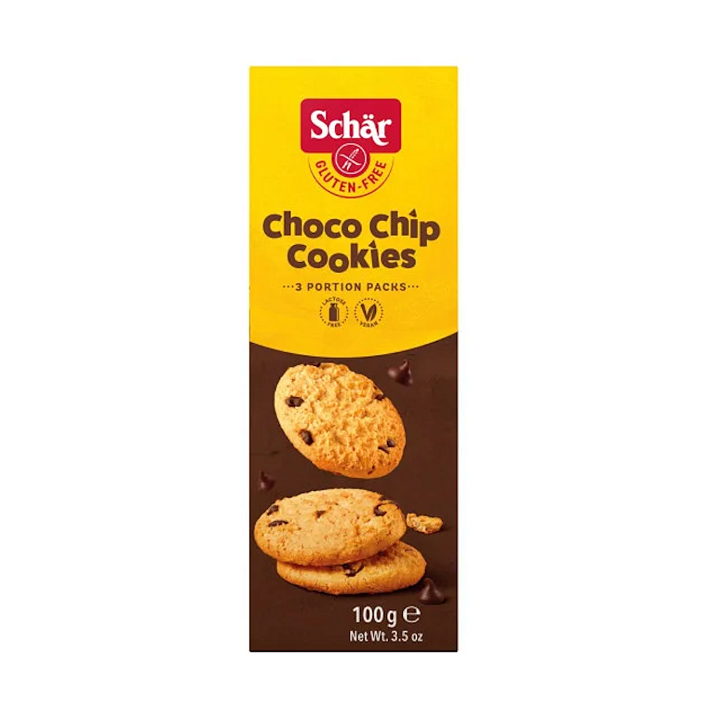 SCHÄR Choco chip cookies sušenky s kousky čokolády bez lepku 100 g