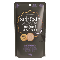 SCHESIR After Dark Velvet apsička pro kočky kuře a kachna pěna 80 g
