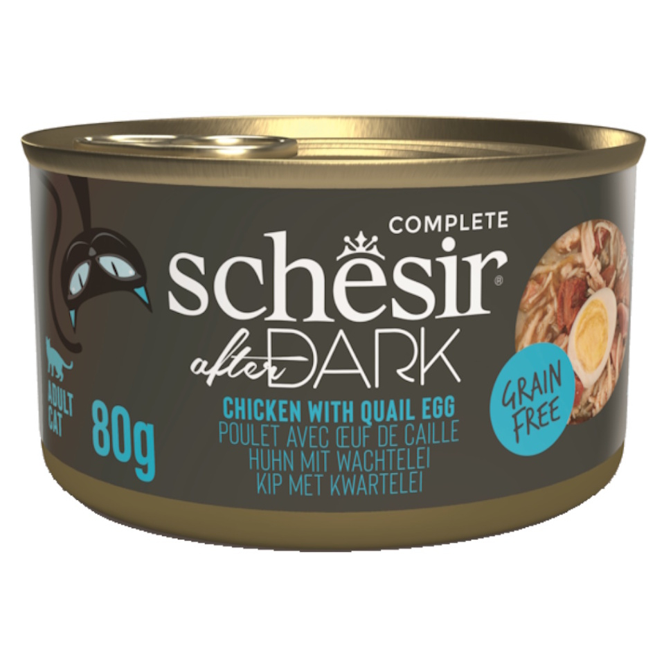 SCHESIR After Dark Wholefood konzerva pro kočky kuře a vejce 80 g