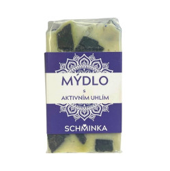Schminka Olivové mýdlo s aktivním uhlím a vůní šeříku 80 g