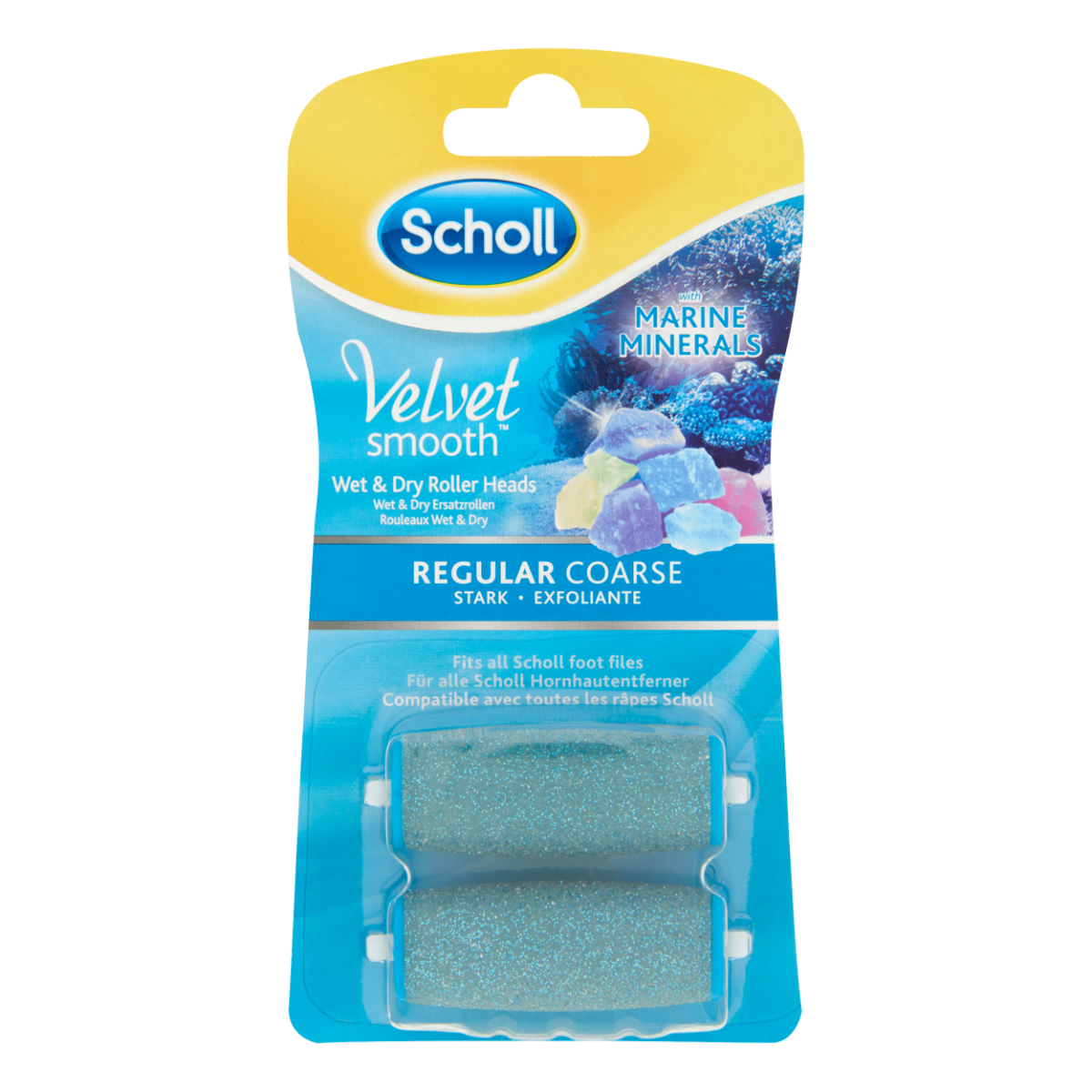 Scholl Expertcare Velvet Smooth Wet & Dry regular stark náhradní hlavice 2 ks