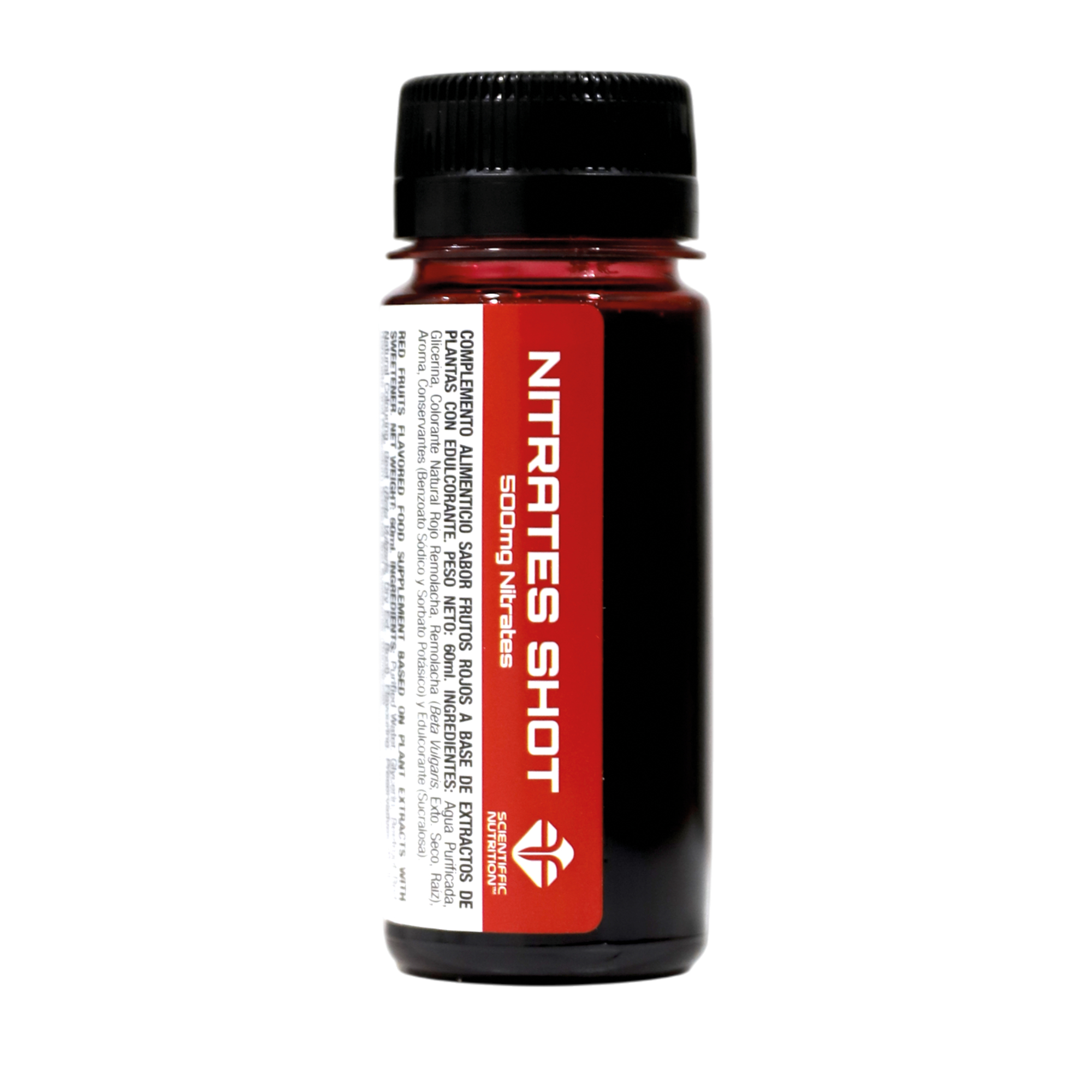 Scientiffic Nutrition Nitrátový shot pro podporu průtoku krve 60 ml (červené ovoce)