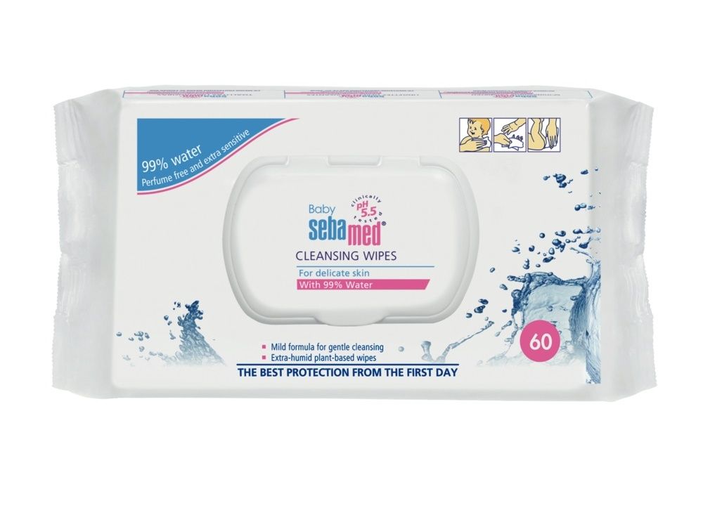 Sebamed Baby Vlhčené ubrousky s 99 % vody 60 ks