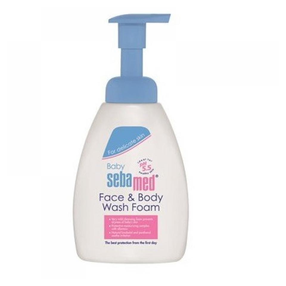 SEBAMED Dětská mycí pěna na obličej a tělo 400 ml