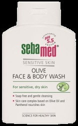 SEBAMED Mycí emulze na tělo a obličej, olivová 200 ml