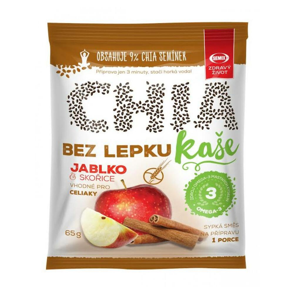 SEMIX Chia kaše bez lepku s jablky a skořící 65 g