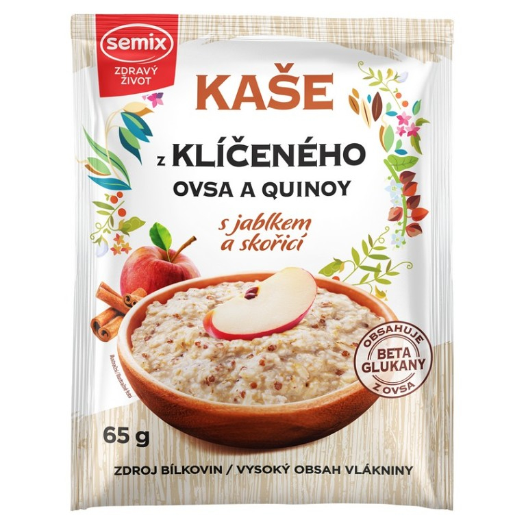SEMIX Kaše z klíčeného ovsa a quinoy s jablkem a skořicí 65 g