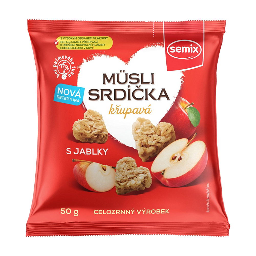 SEMIX Müsli srdíčka s jablky 50 g