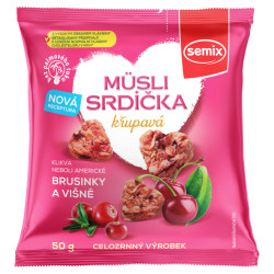 SEMIX Srdíčka s brusinkami a višněmi 50 g