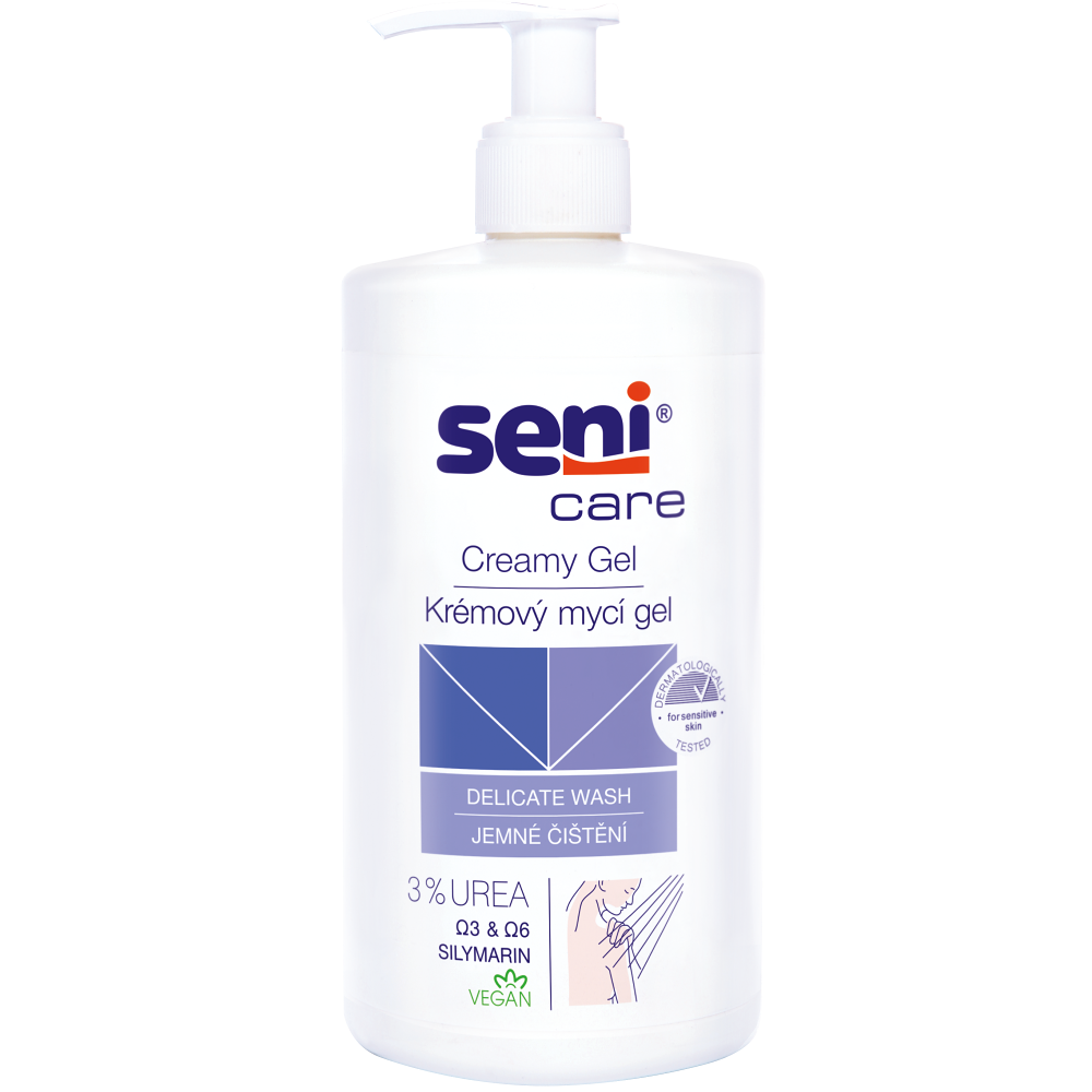 SENI Care Krémový mycí gel s 3% ureou 500 ml, poškozený obal
