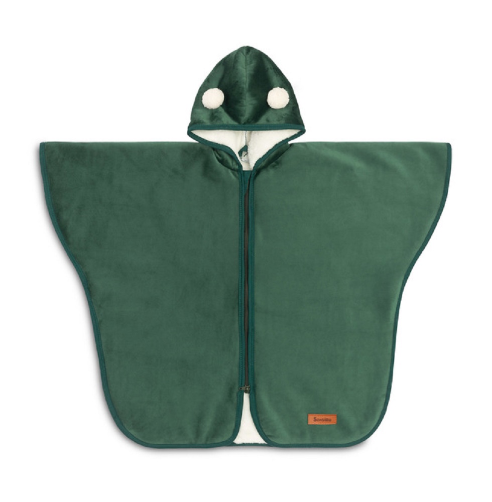 SENSILLO Dětské pončo do auta - zelené