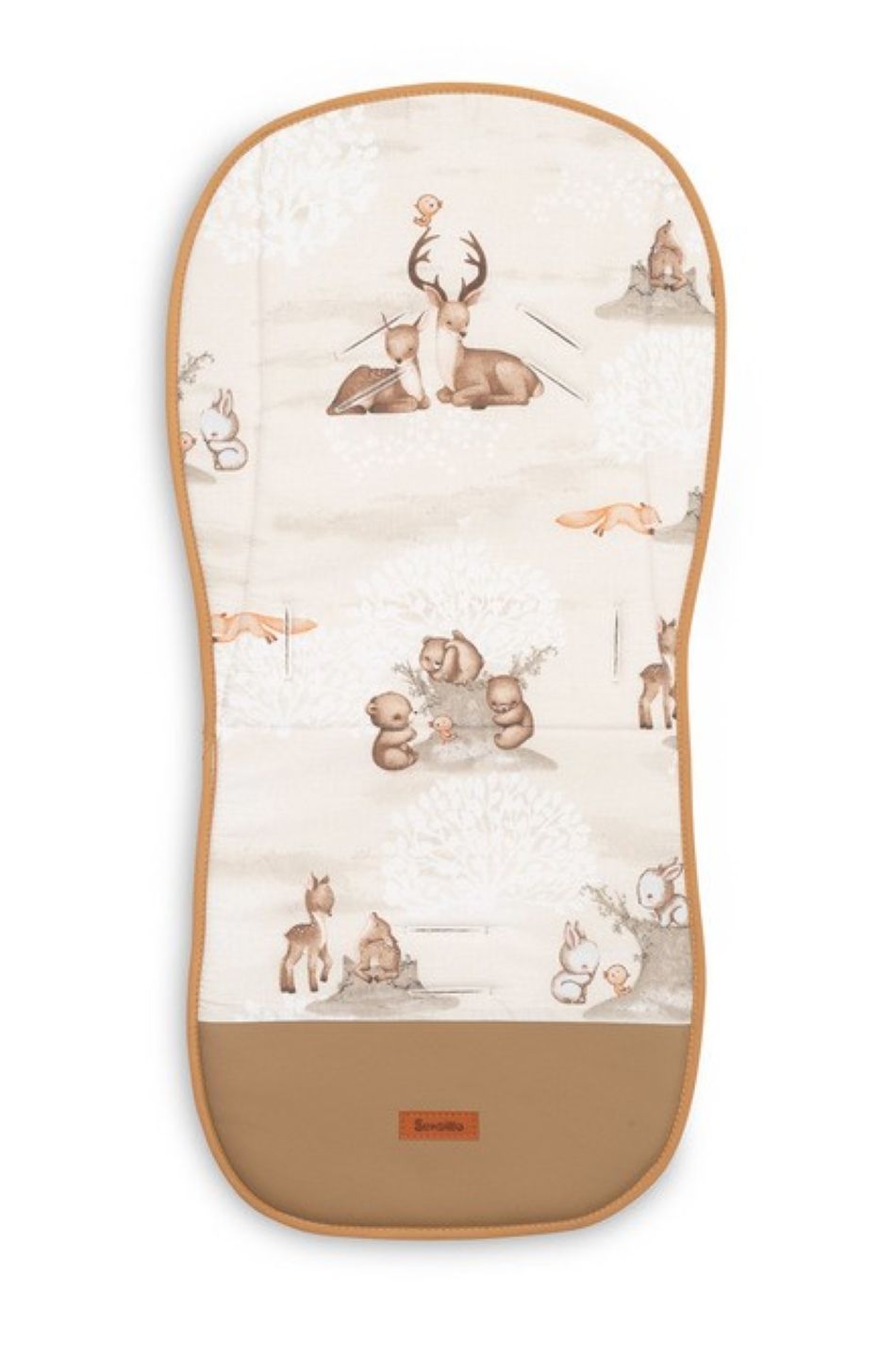 SENSILLO Vložka do kočárku, mušelín, Zábava v lese, béžová