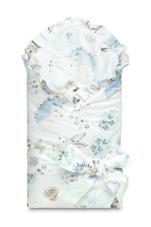 SENSILLO Zavinovačka pro miminko s volánkem 75x75cm, Lesní zvířátka