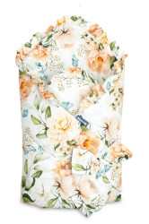 SENSILLO Zavinovačka pro miminko s volánkem 75x75cm,  Pivoňky