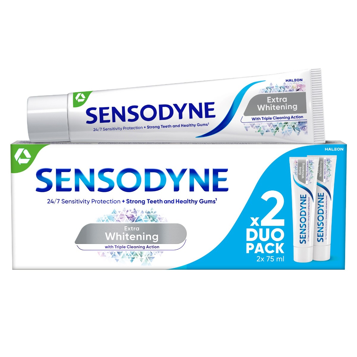Sensodyne Extra Whitening zubní pasta 2x75 ml