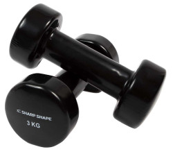 SharpShape Vinylové činky 2 x 3 kg černé
