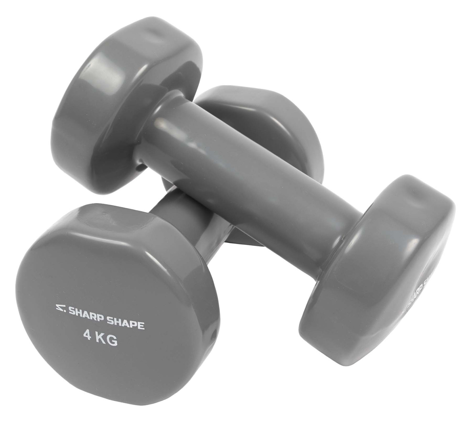 SharpShape Vinylové činky 2 x 4 kg šedé