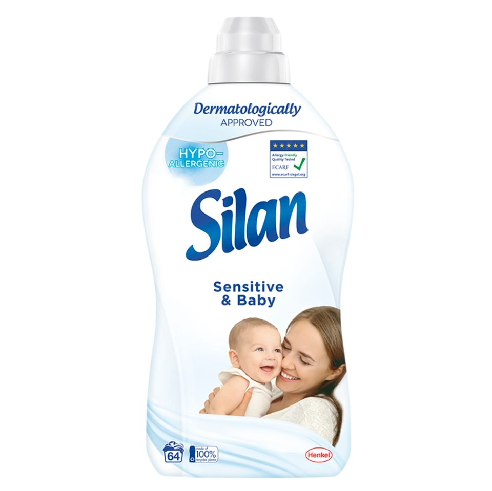 SILAN Sensitive & Baby Aviváž 64 praní 1408 ml