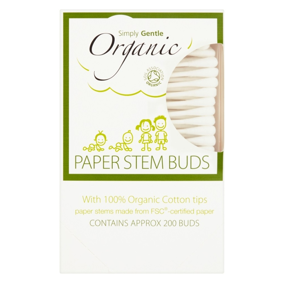 SIMPLY GENTLE Organické vatové tyčinky 200 kusů