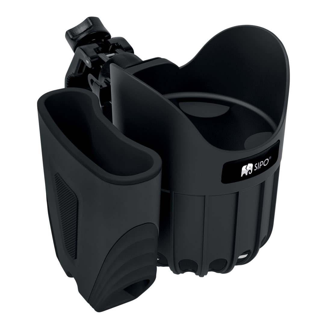 SIPO UNI Držák na nápoje & telefon, 2v1, černý